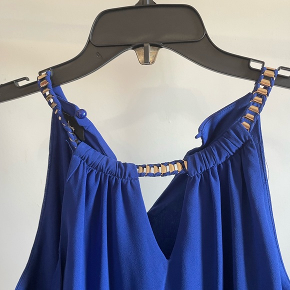 Blue Dress with Gold Top Size M - Picture 4 of 4
